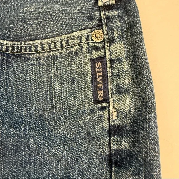 Silver Vintage woman’s flare jeans waist 25 length 31 prewashed - Picture 4 of 10